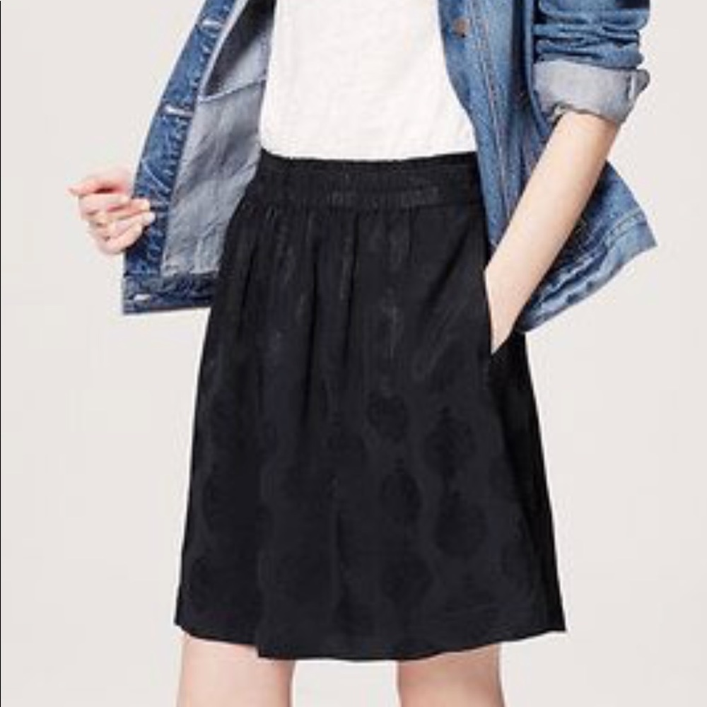 Petite Floral Jacquard Pull On Skirt size: Spetite
